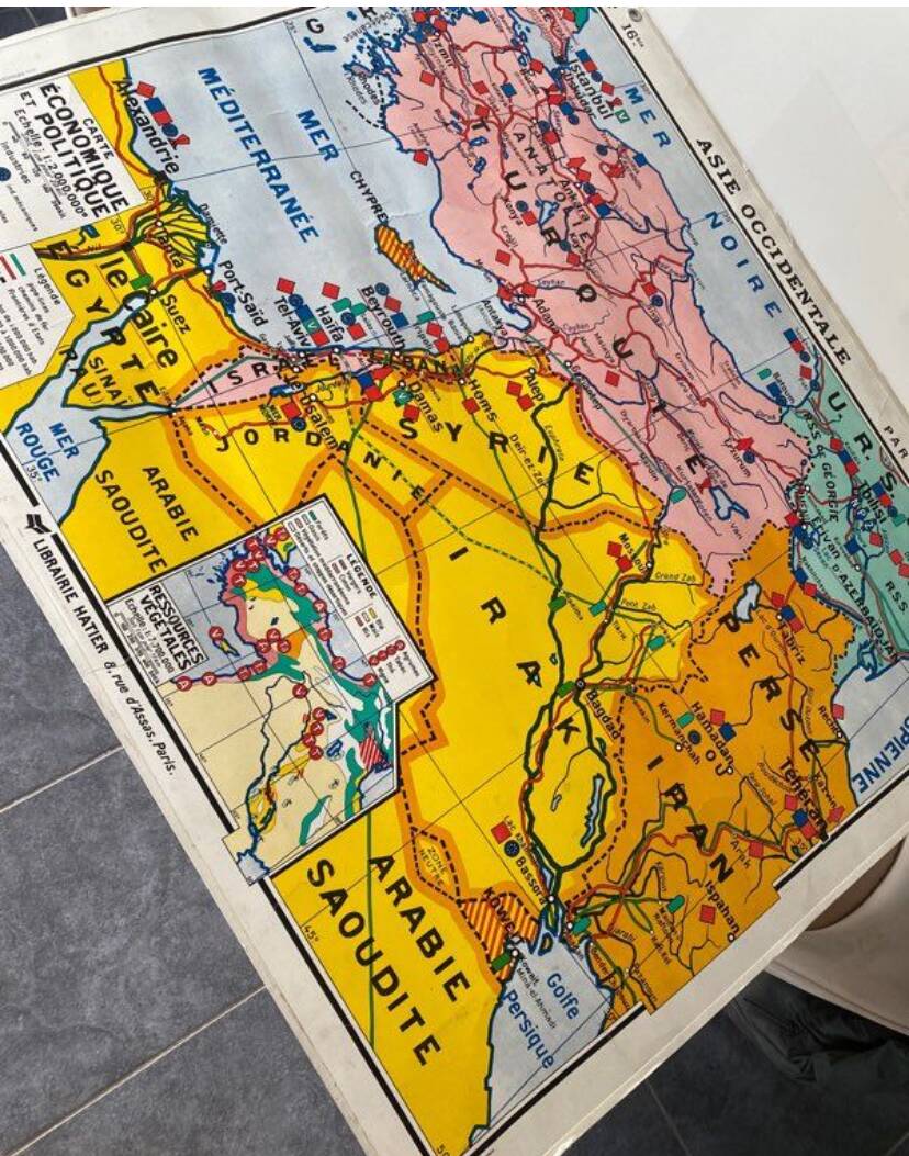 Old map school West Asia (n 16 bis) - Edouard Bruley