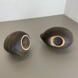 Set of 2 West German Ceramic Studio Vase Object by Helmut Schäffenacker, 1960s