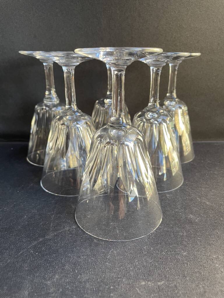 6 Baccarat wine glasses Côte d'Azur service - Size n°3 - Stamped