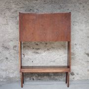 Vintage wooden furniture, Roger Landault shelf for ABC, 1950s.