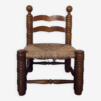 Dudouyt style straw low chair