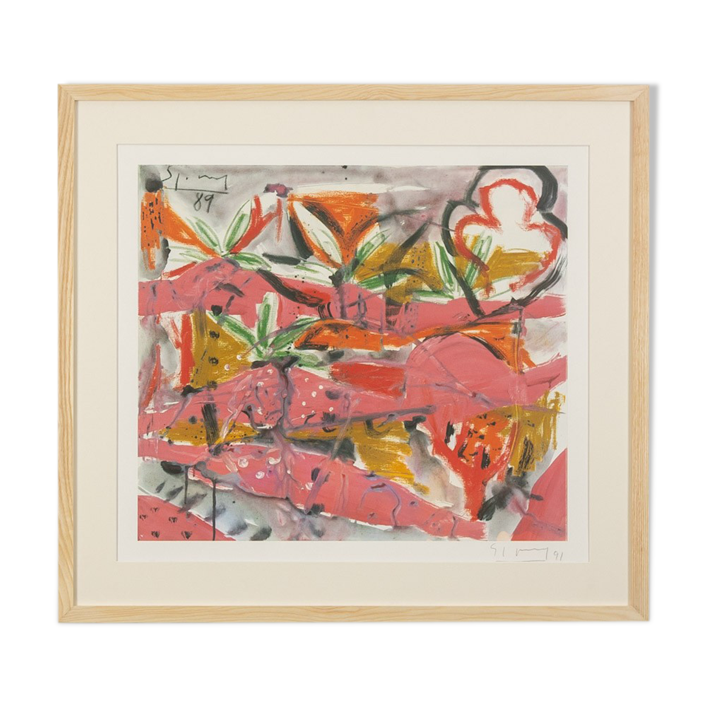 Garden, color lithograph