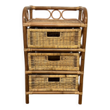 Commode en rotin vintage