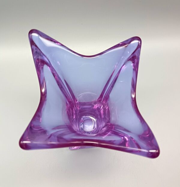 Vase cristal vintage, vase à doigt en verre d’art coloré vintage