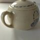 HBCM sugar bowl model Paradis in ironstone with blue basket decoration.