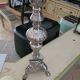 Large silver-plated metal candlestick
