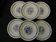 6 assiettes plates en faïence de SAINT AMAND. Décor bleu.