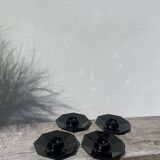 4 black egg cups 1970