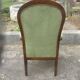 Fauteuil voltaire tissus velours et bois massf