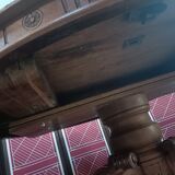 Oval table Renaissance style 8 seats, central foot, late nineteenth