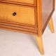 Pair of rattan and wood bedside tables