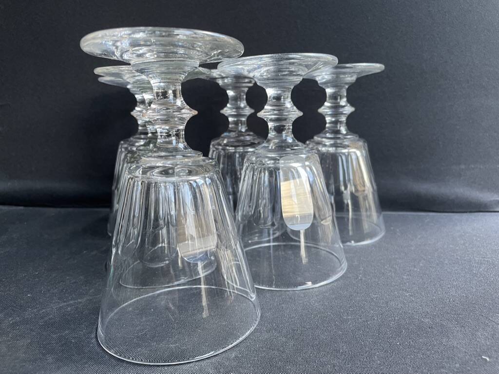 6 Water glasses n°2 - Baccarat/Saint Louis - 19th century