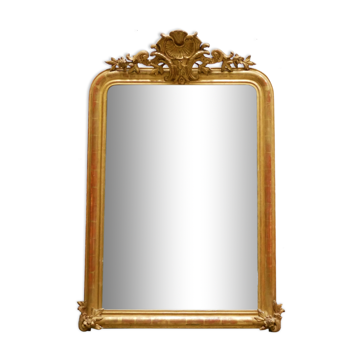 Old Louis Philippe mirror with pediment 135cm x 86cm