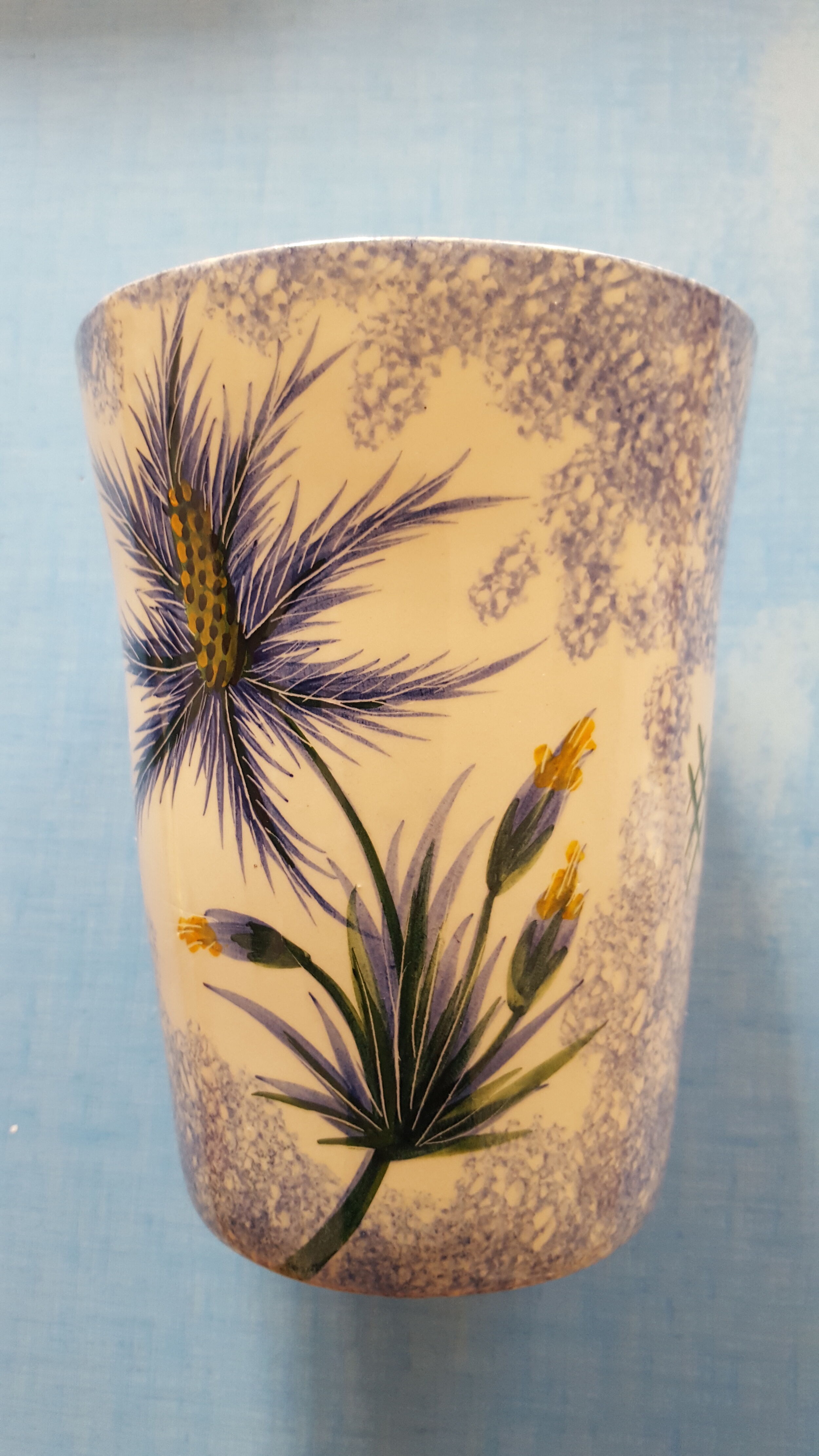 Vase and ramekins "Thistles", signed J.Yell