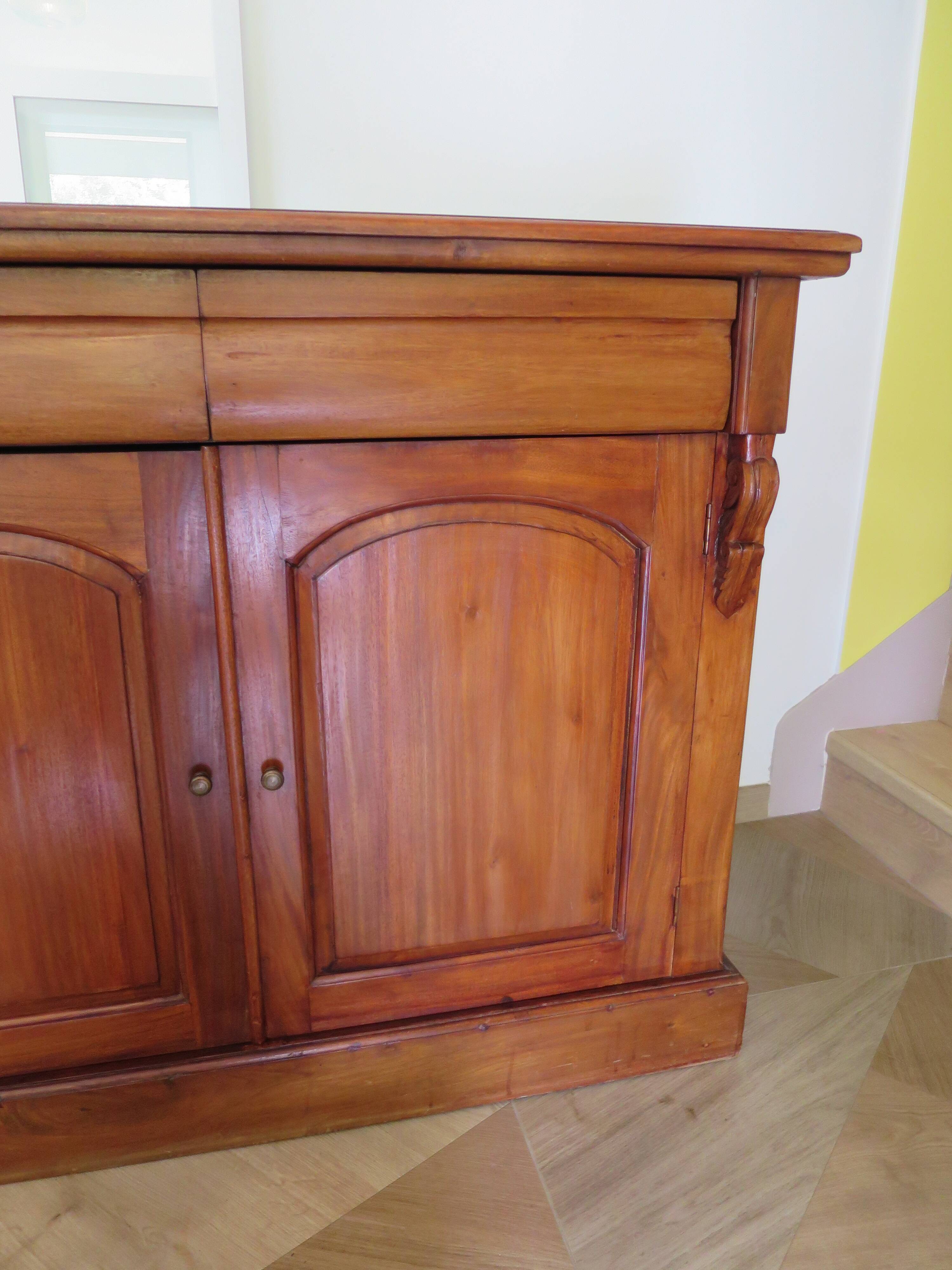 Rare mahogany buffet 2 doors-2 drawers - English style - Sideboard -Kareen Mausfield