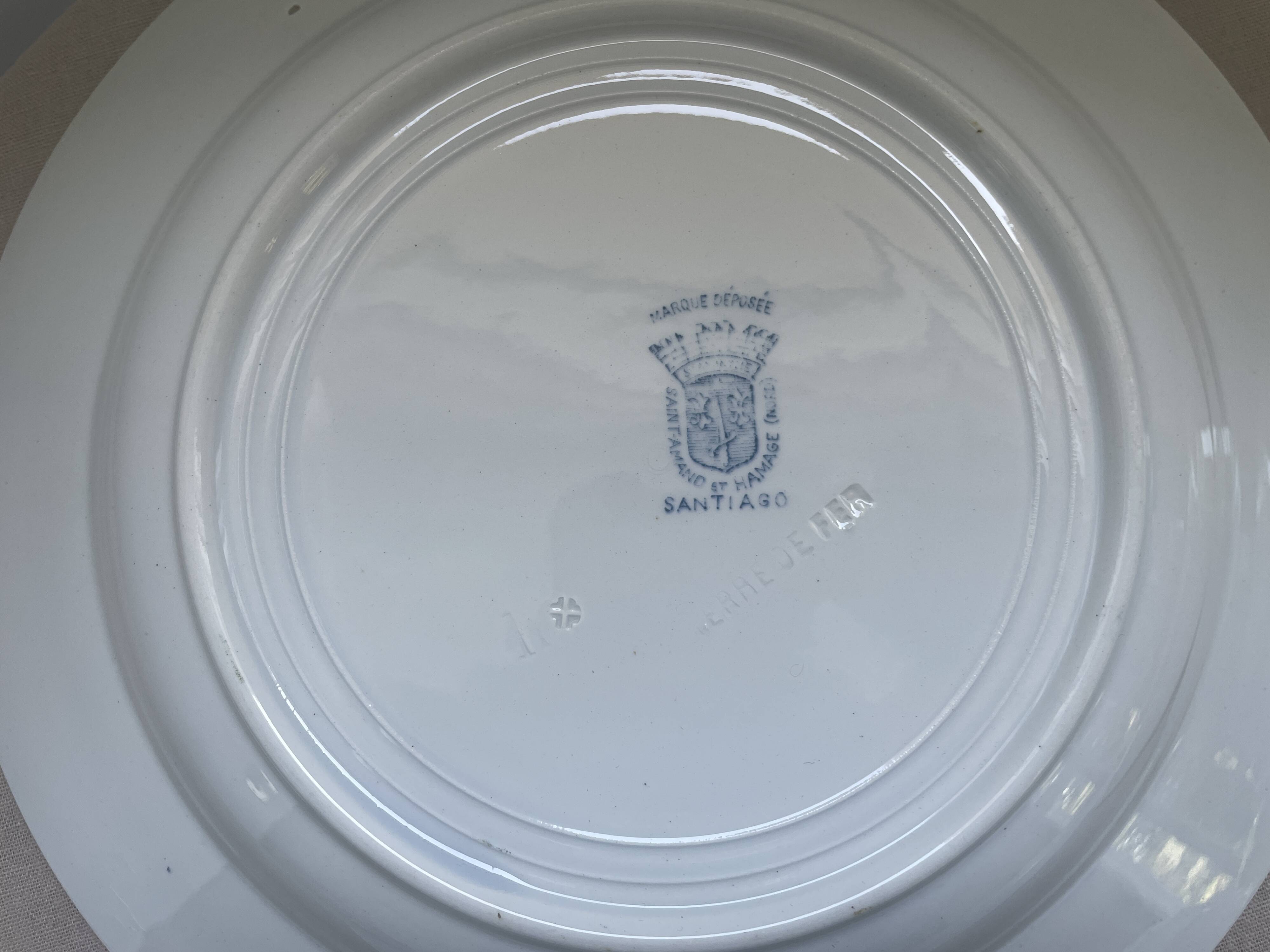 antique deep plates model Santiago – Saint-Amand & Hamage