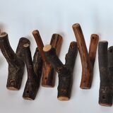 6 Hooks in walnut and apricot branches
