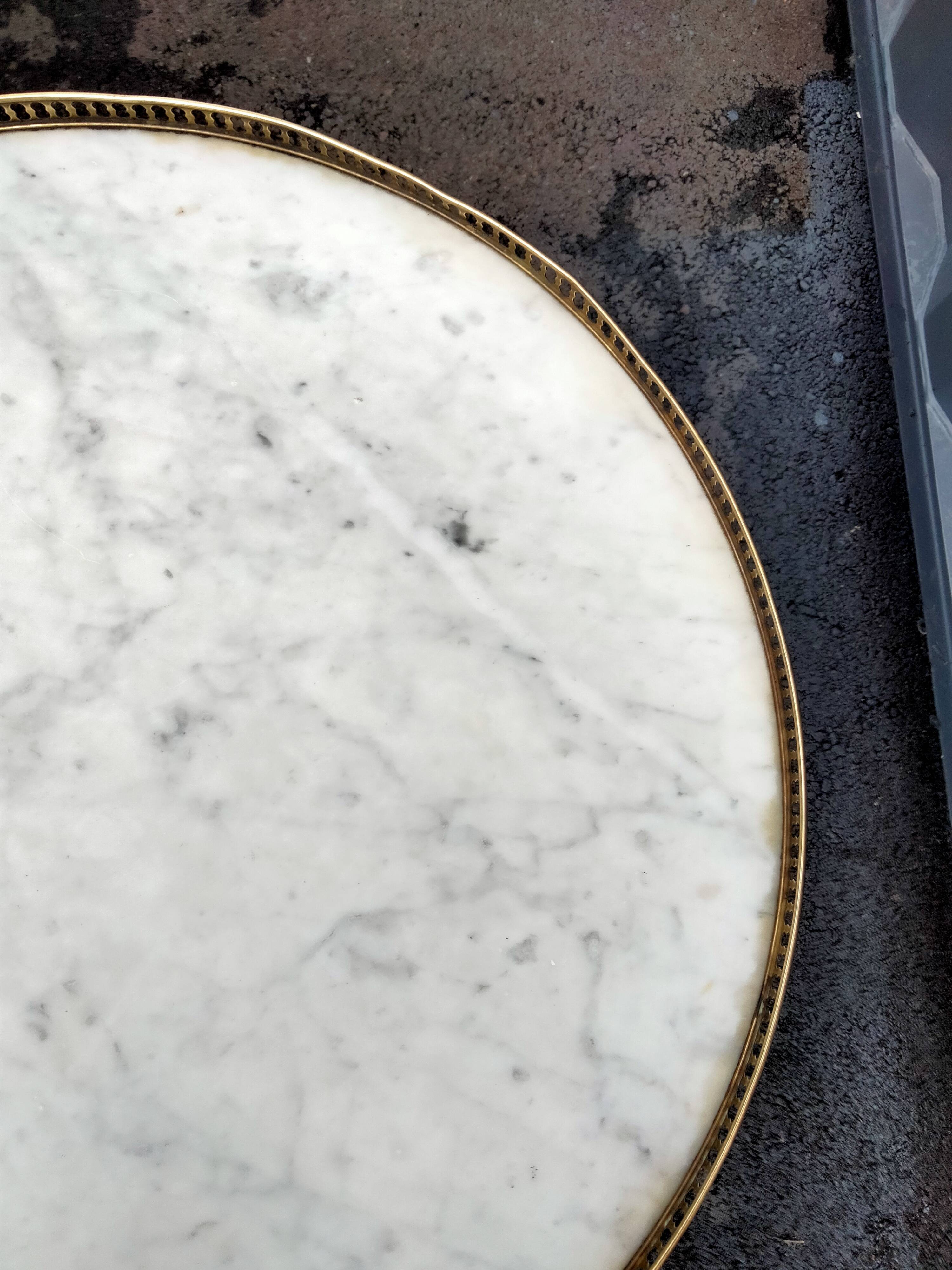 Coffee table hot water bottle marble top louis xvi old style