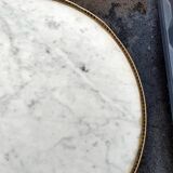 Table basse bouillotte plateau marbre style louis xvi ancienne