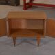 Brutalist bedside table in oak and oak veneer, 1950s
