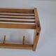 Uluv czechoslovakian mid-century wooden wall coat rack with shelf, 1970