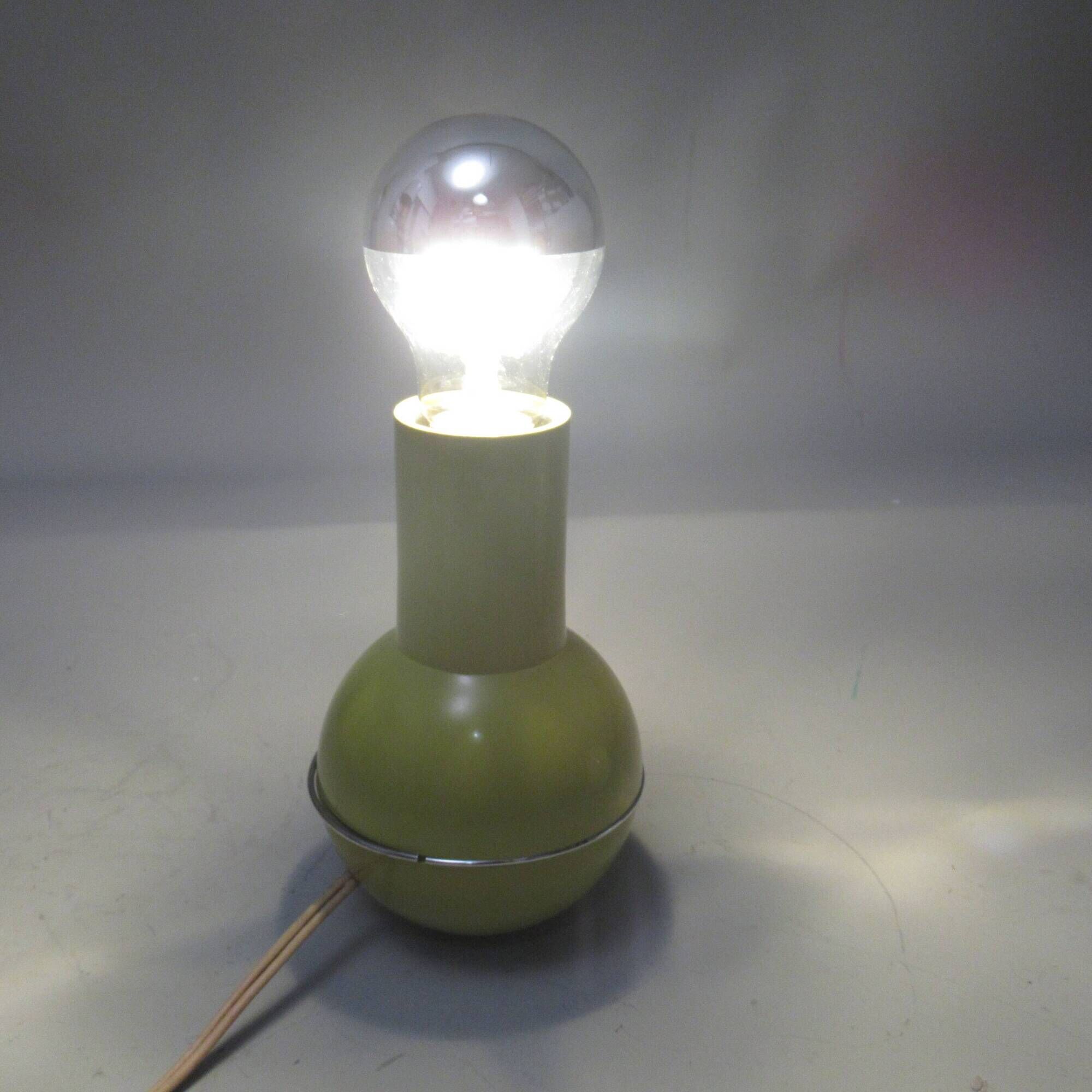 Italian culbuto lamp in khaki by Lamperti from the 1970s.
