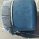 Vintage blue velvet pouf