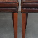 Set of 4 beautiful sheepskin dining chairs with character