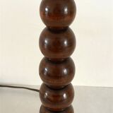 Art Deco lamp in turned wood from the 1930s