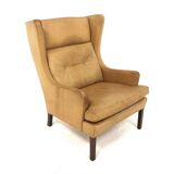 Scandinavian leather armchair, Sweden, 1960