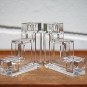 Pair of Wilber Elm Pristine Table Architecture candle holders, MMA Metropolitan Museum of Art