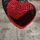 Heart-shaped woven ceramic basket/empty pocket Vallauris 50's