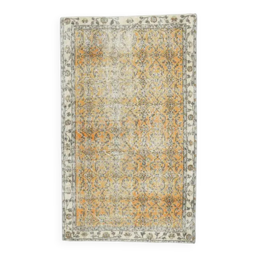 1970s vintage Turkish hand-knotted area rug 114x192