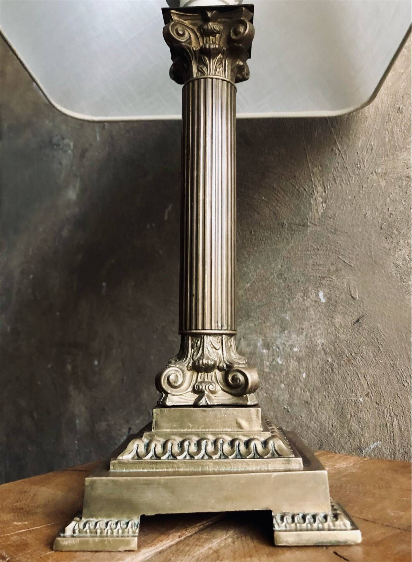 Empire style lamp - Bronze and gilded brass