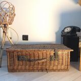 Old wicker trunk