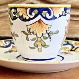 6 anciennes tasses à café Devres Fourmaintraux Rouen modèle Dinan XIXe