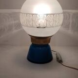 Lámpara de mesa de cristal. España, 1950s.