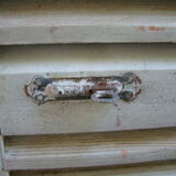 Old wooden slatted shutters