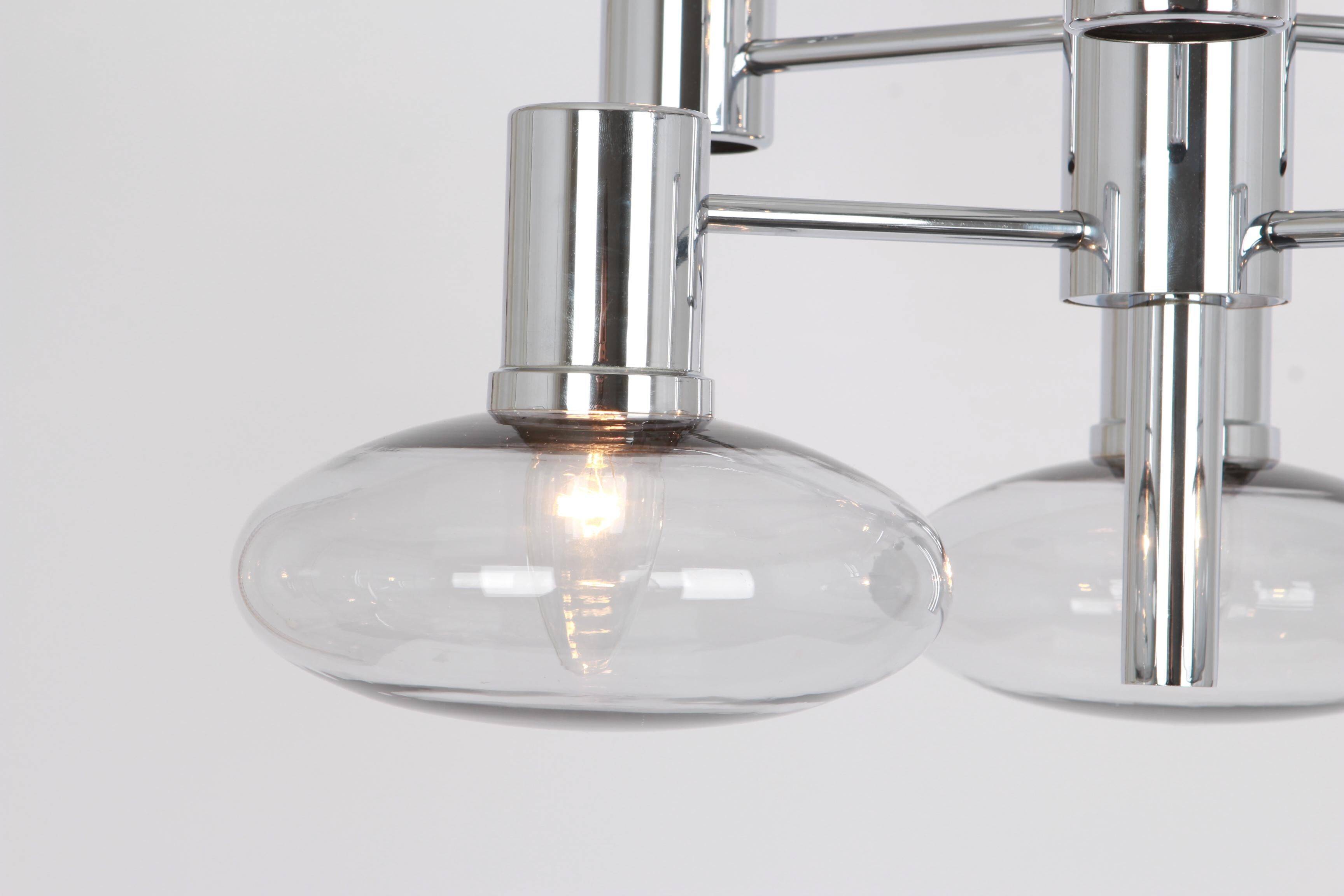 Lustre Sputnik Chrome by Doria, Germany, 1960s