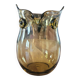 Amber glass vase design - owl shape