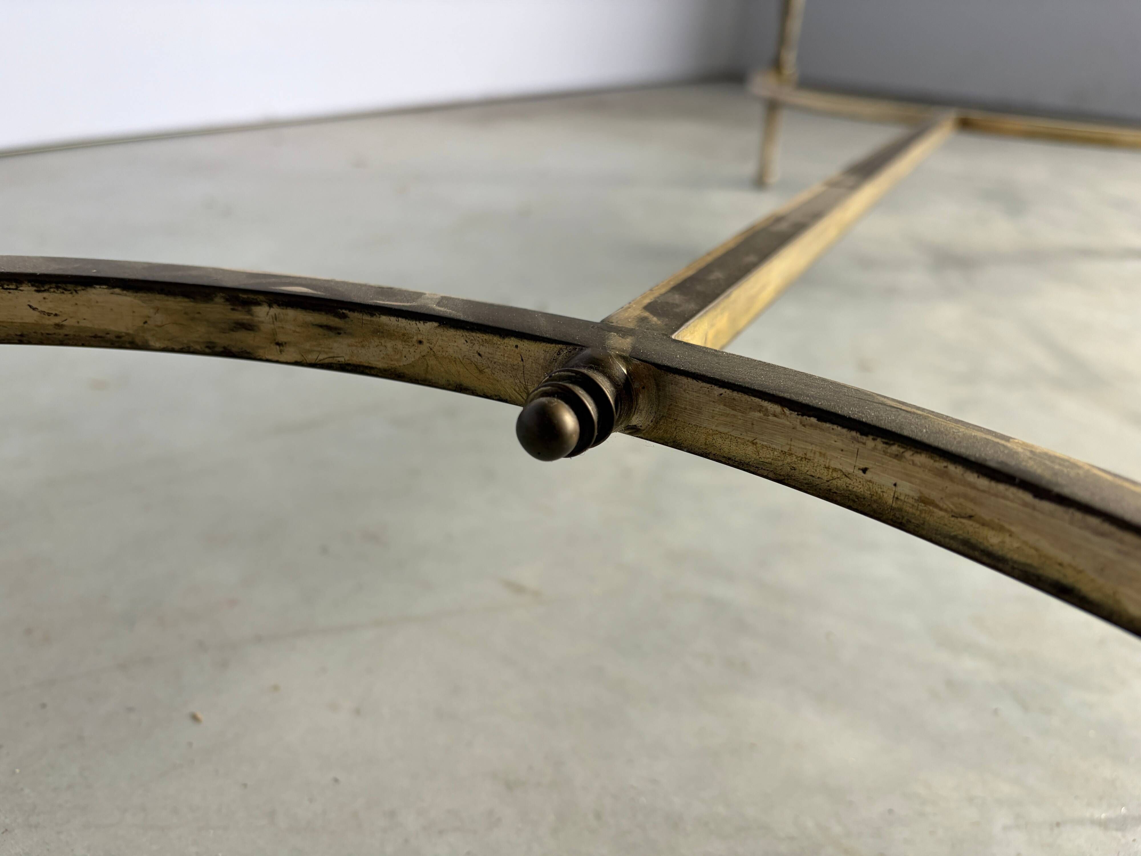 Maison Bagues coffee table in brass, 1960s