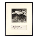 Photography, Lucien Clergue “naked woman under the waterfall”, silver print signed and dated