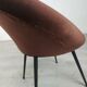 Fauteuil vintage velours marron