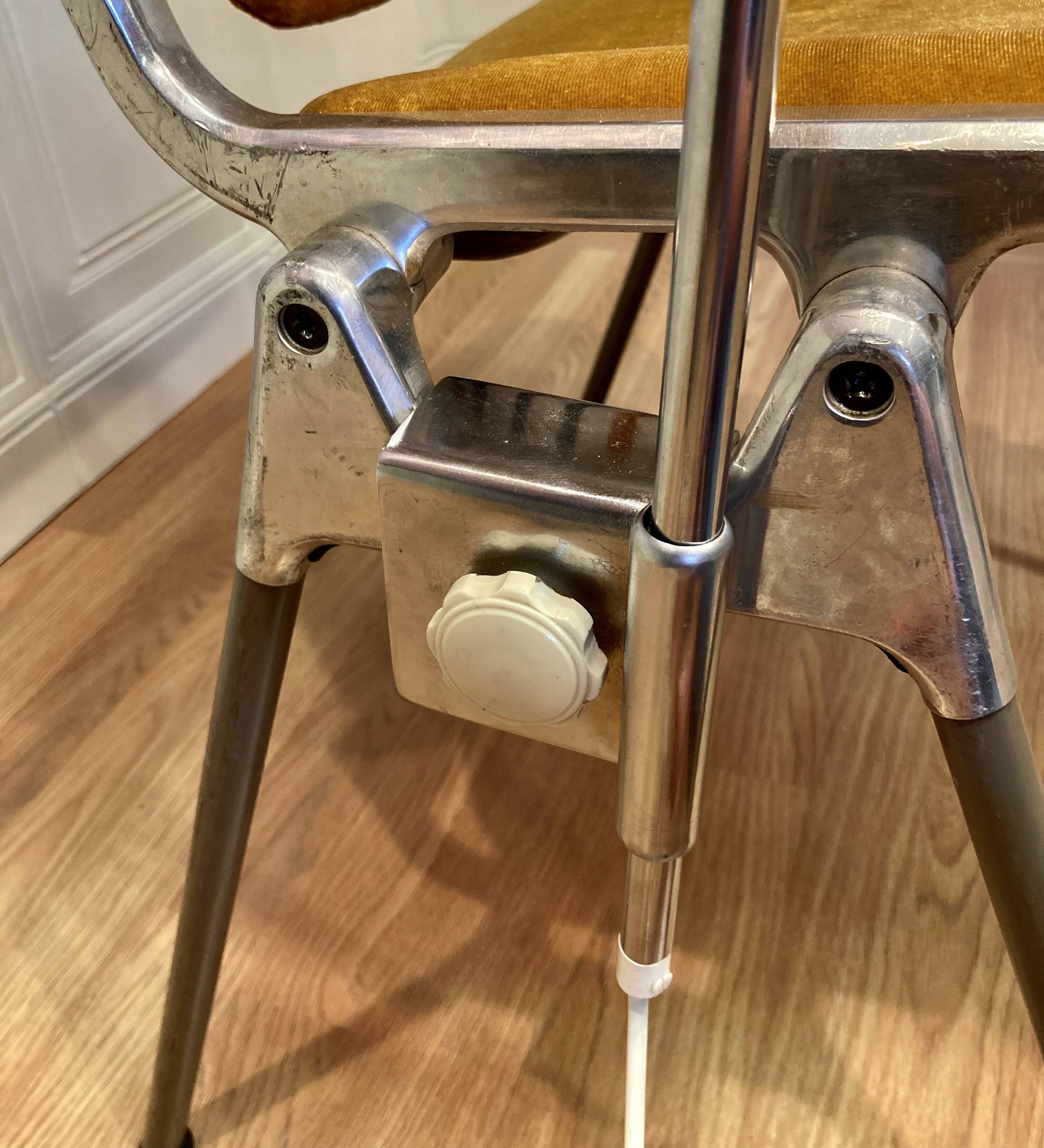 Pair of large modular industrial lamps from the 1950s.