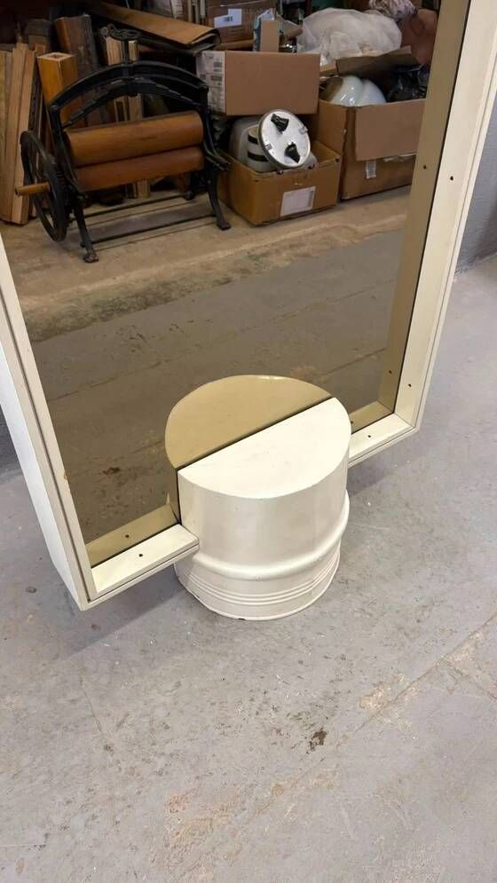 Mid-Century Modern Double-Sided Hall Stand with Mirror & Coat Hooks, 1960s, Europe