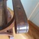 Armchair Curule Dagobert wood and rattan canning