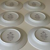 6 Christofle dessert plates, vintage Parma model
