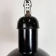 Black Enamel Industrial Pendant Lamp from AEG, 1930s