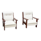 Ensemble de deux chaises longues brutalistes