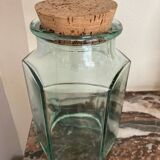 Bocal hexagonal en verre épais